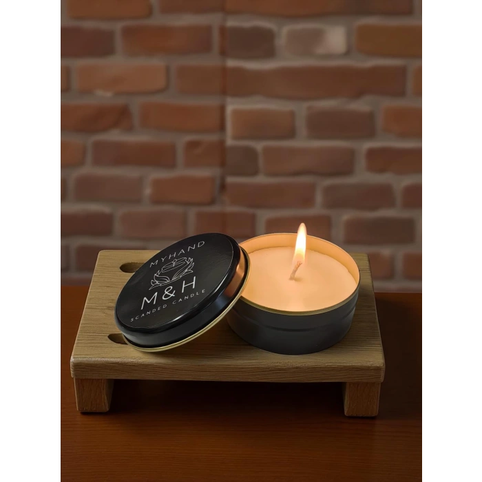 MyHand Soyawax Siyah Teneke Mum Amour Eternal Esans Kokulu Kutu Mum 60 Gr