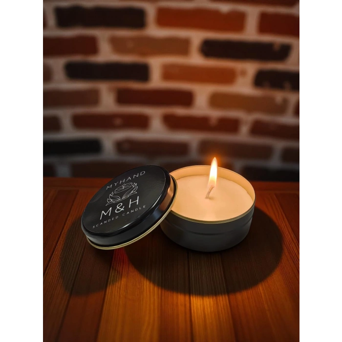 MyHand Soyawax Siyah Teneke Mum Eternal Love Esans Kokulu Kutu Mum 60 Gr