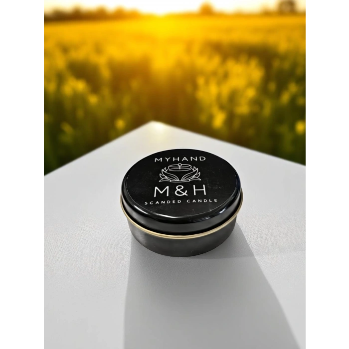 MyHand Soyawax Siyah Teneke Mum Lady Musk Esans Kokulu Kutu Mum 60 Gr