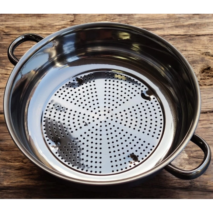 Paslanmaz Çelik Kulplu Çok Amaçlı Makarna Süzgeçi