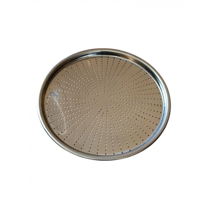 Paslanmaz Çelik Delikli Pizza Fırın Tepsisi Lahmacun Fırın Tepsisi 2li Set 28 32 Cm