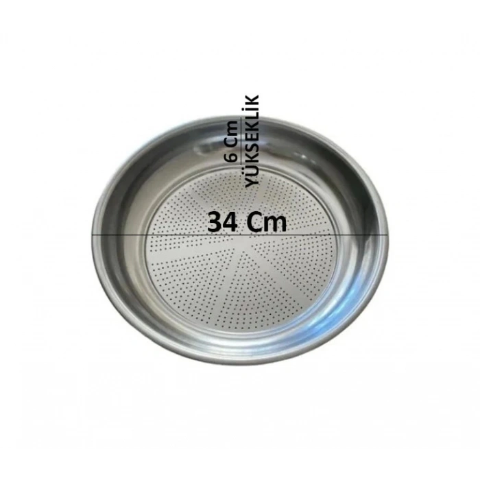 Paslanmaz Krom Yemek Makarna Süzgeçi Süzgeç Kevgir (Orta Boy)
