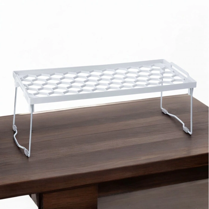 Plastik Metal Ayaklı Dikdörtgen Mini Raf Düzenleyici Organizer