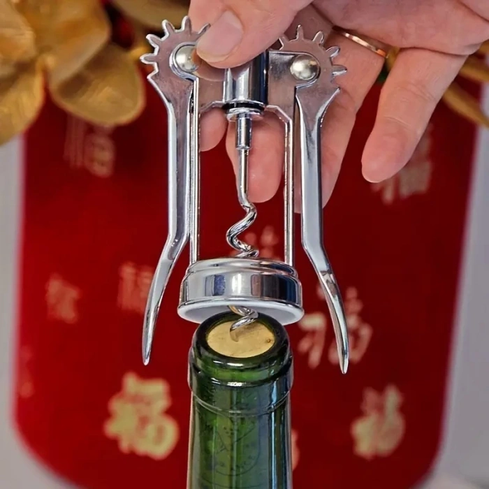 Professional Krom Tirbuşon Metal Tirbüşon Şarap Şişe Açacağı Türbişon Tirbişon