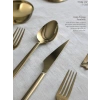 MyBru Paslanmaz Çelik Gold 84 Parça Çatal Kaşık Bıçak Seti 12 Kişilik 304 Paslanmaz Çelik