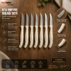 ByMyHand Beyaz Mermer Desenli Meyve Bıçağı 6lı Set