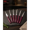ByMyHand Bordo Meyve Bıçağı 6lı Set