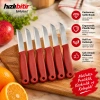 ByMyHand Kırmızı Meyve Bıçağı 6lı Set