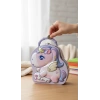 ByMyHand Metal Lila Kilitli Unicorn Temalı Kulplu Kumbara 17 x 16Cm