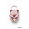 ByMyHand Metal Pembe Şifreli Ayı Temalı Kulplu Kumbara 19 x 14 Cm