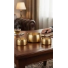 ByMyHand Paslanmaz Çelik Gold 3lü küllük Set