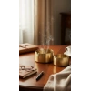 ByMyHand Paslanmaz Çelik Gold 3lü küllük Set