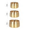 ByMyHand Paslanmaz Çelik Gold 3lü küllük Set