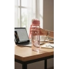 ByMyHand Pembe Taşıma Kulplu Kilit Kapaklı Pipetli Suluk Okul Matarası Motivasyon Matarası 800 Ml