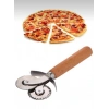 MyBru Paslanmaz Çelik Çift Başlı Ahşap Saplı Pizza ve Hamur Kesici