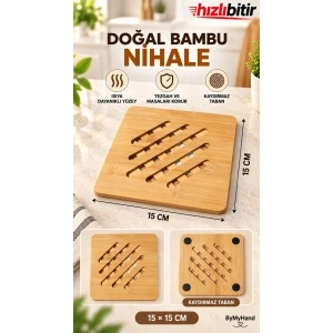 ByMyHand Doğal Ahşap Kare Nihale