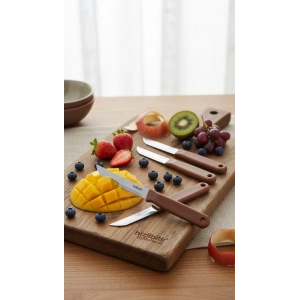 ByMyHand Kahverengi Meyve Bıçağı 6lı Set