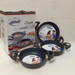 Granit Damla Sahan Tava 3lü Set 18-20-22 Cm