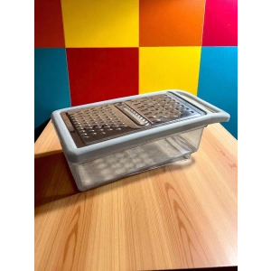 MyBru Paslanmaz Çelik Plastik Hazneli Beyaz Pratik El Rendesi (Dilimleyici)