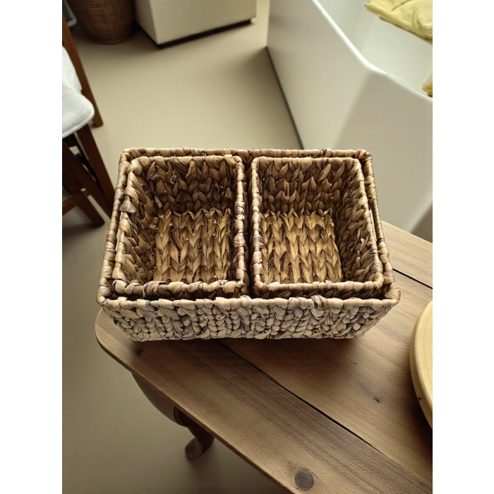 MyBru Çok Amaçlı 3lü Hasır Sepet