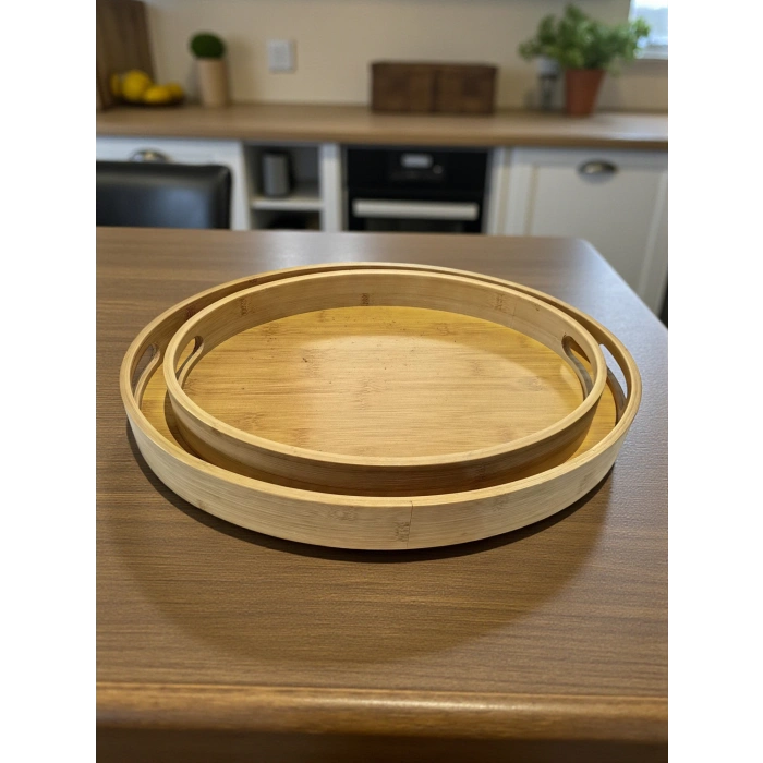 MyBru Oval Bambu Tepsi 2li Set