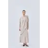 QooQ Store Drape ve Kapama Detaylı Şık Shin Bluz Etek Takım 26SS225