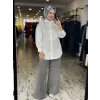 Kayra Boncuk ve Payet Detaylı Poplin Gömlek KA21046