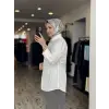 Kayra Boncuk ve Payet Detaylı Poplin Gömlek KA21046