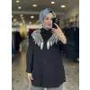 Kayra Boncuk ve Payet Detaylı Poplin Gömlek KA21046