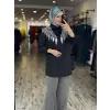 Kayra Boncuk ve Payet Detaylı Poplin Gömlek KA21046