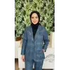 Clande Taş Detaylı Denim Ceket