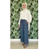 Clande Taş Detaylı Denim Pantolon