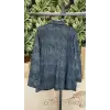 Clande Taş Detaylı Denim Ceket