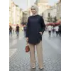 Kayra Kuşgözü Detaylı İşlemeli Gömlek  KA21122