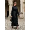 Zems Güpür ve Saten Kombinli Çık Abaya 2802