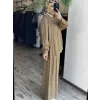 Clande Paçası ve Kolları Dokuma Detaylı Tunik Pantolon Takım