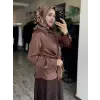Clande Şık Saten Gömlek Güpürlü Etek Takım