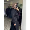 Clande Şık Saten Gömlek Güpürlü Etek Takım