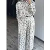 Vuu Jakarlı Çiçek Desenli Tunik Pantolon Takım
