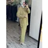 Kayra Kendinden Desenli Tencel Kap Pantolon Takım KA16063
