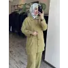 Kayra Kendinden Desenli Tencel Kap Pantolon Takım KA16063