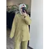Kayra Kendinden Desenli Tencel Kap Pantolon Takım KA16063