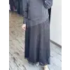 Zems Güpürlü Saten Etek Bluz Takım 2T079