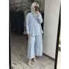 Qupra Keten Gömlek Anvelop Pantolon Takım WAD1217