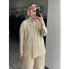 Qupra Keten Gömlek Anvelop Pantolon Takım WAD1217