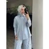 Qupra Keten Gömlek Anvelop Pantolon Takım WAD1217