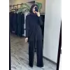 Qupra Kuşağı Boncuk Detaylı Modal Tunik Pantolon Takım WAD12126