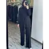 Qupra Kuşağı Boncuk Detaylı Modal Tunik Pantolon Takım WAD12126