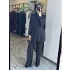 Qupra Kuşağı Boncuk Detaylı Modal Tunik Pantolon Takım WAD12126