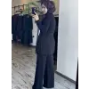 Qupra Kuşağı Boncuk Detaylı Modal Tunik Pantolon Takım WAD12126